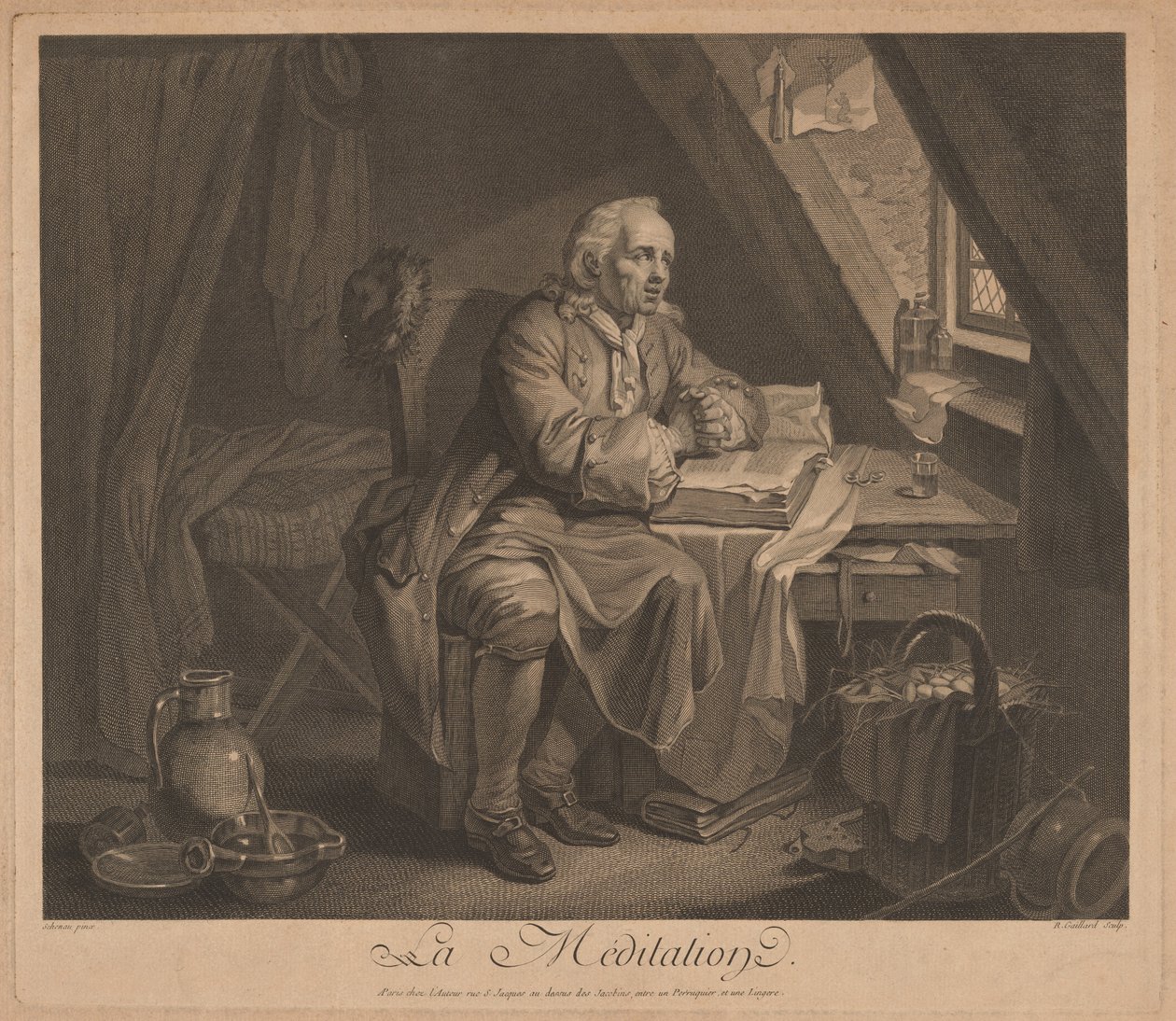 Meditation by René Gaillard, after Johann Eleazar Schenau