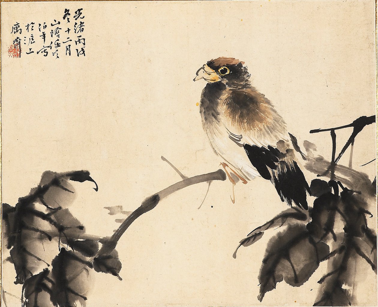 Bird on a Branch, 1886 by Ren Yi