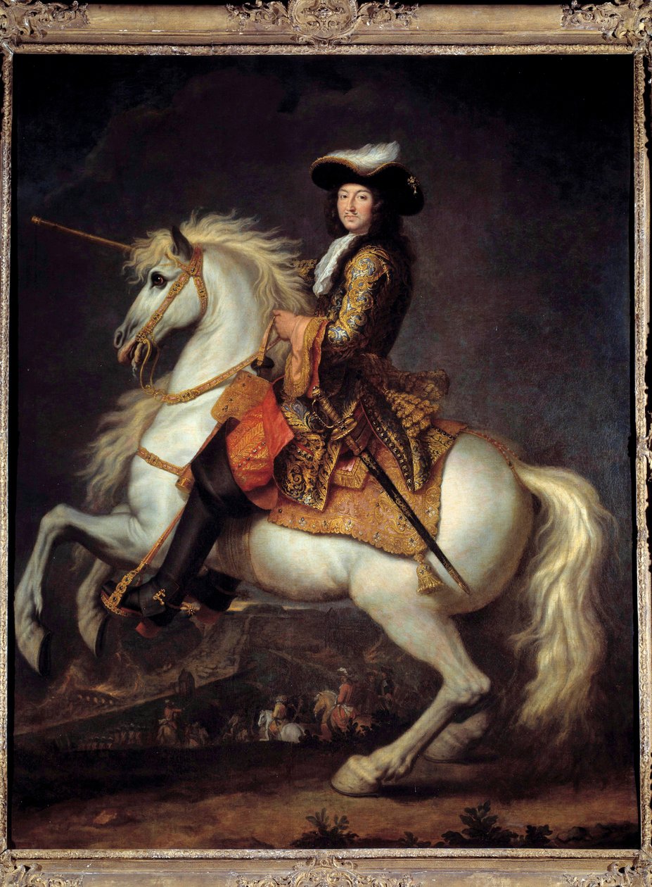 Equestrian portrait of Louis XIV by René Antoine Houasse