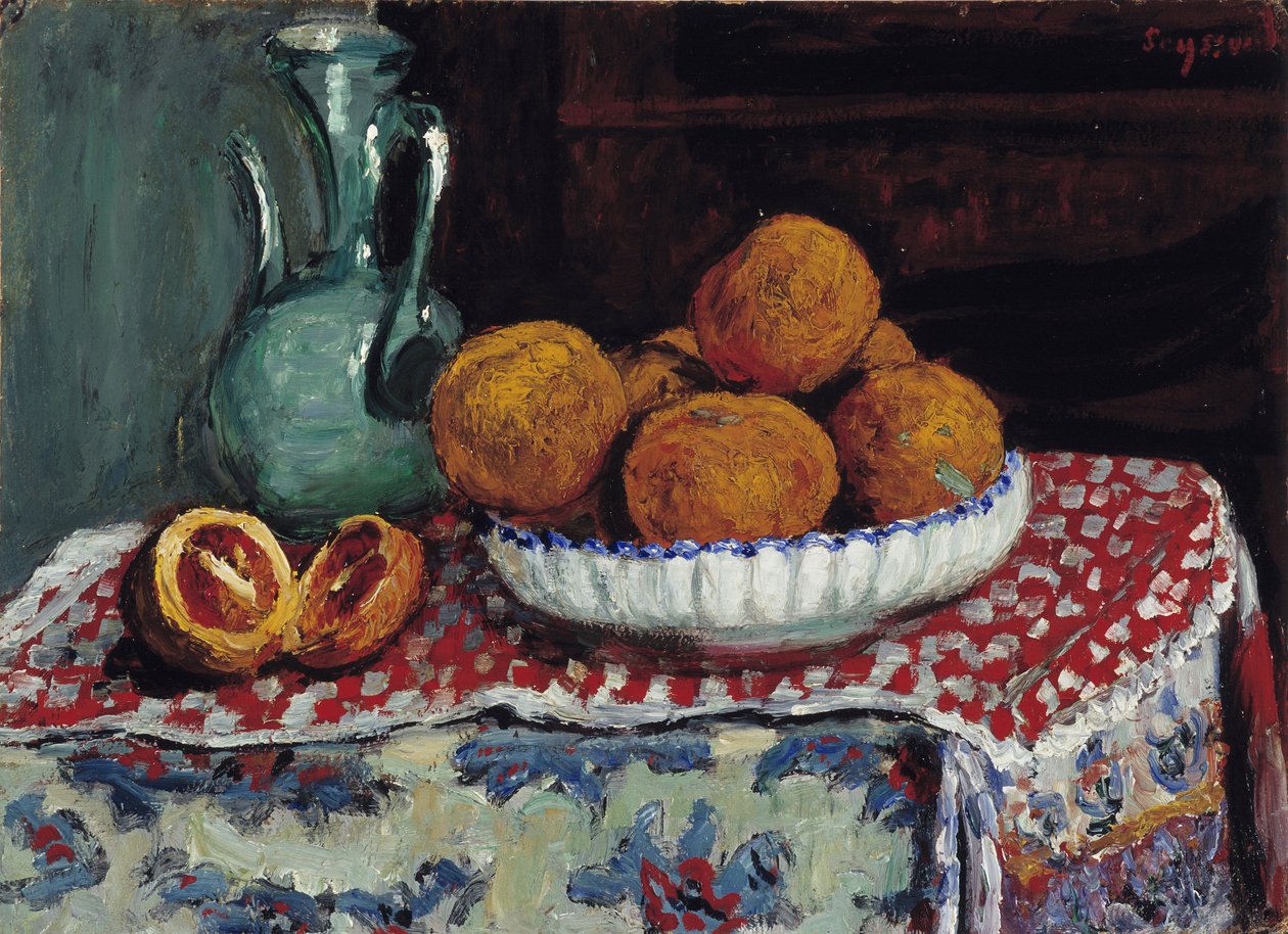 Still Life at the Jug, Painting by Rene Seyssaud, 1909 by Rene Auguste Seyssaud