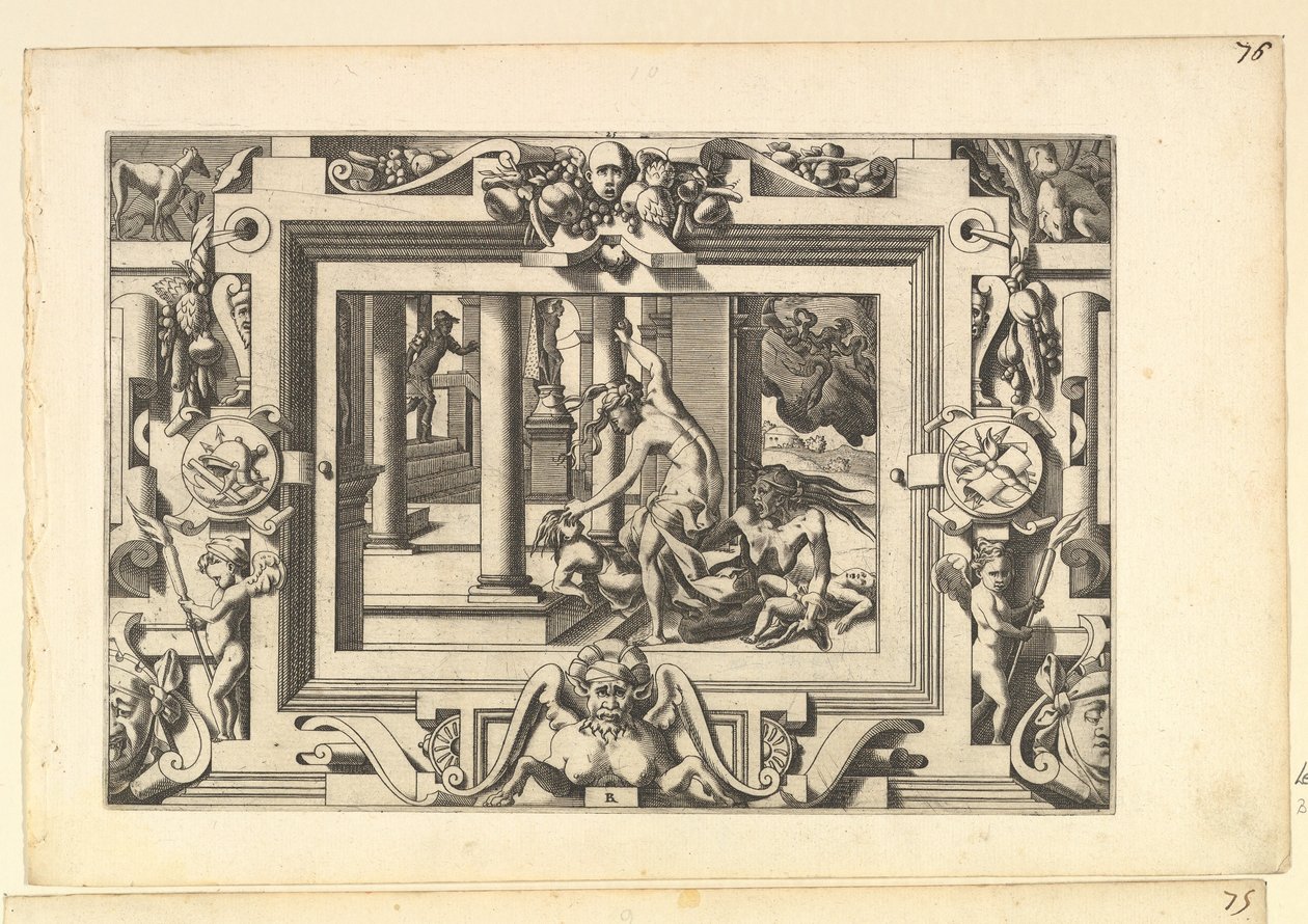 Medea Kills Her Two Children by Jason by Rene Boyvin