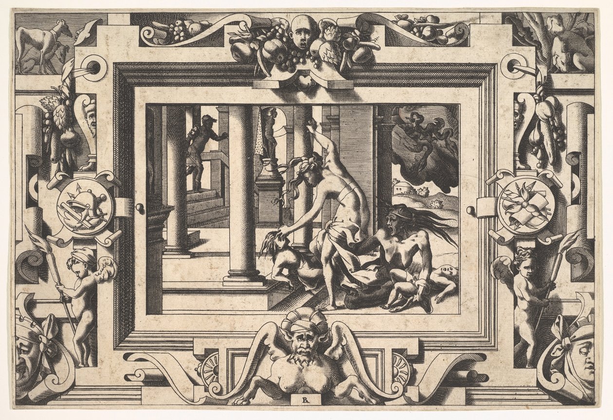 Medea Kills her Two Children by Jason by Rene Boyvin