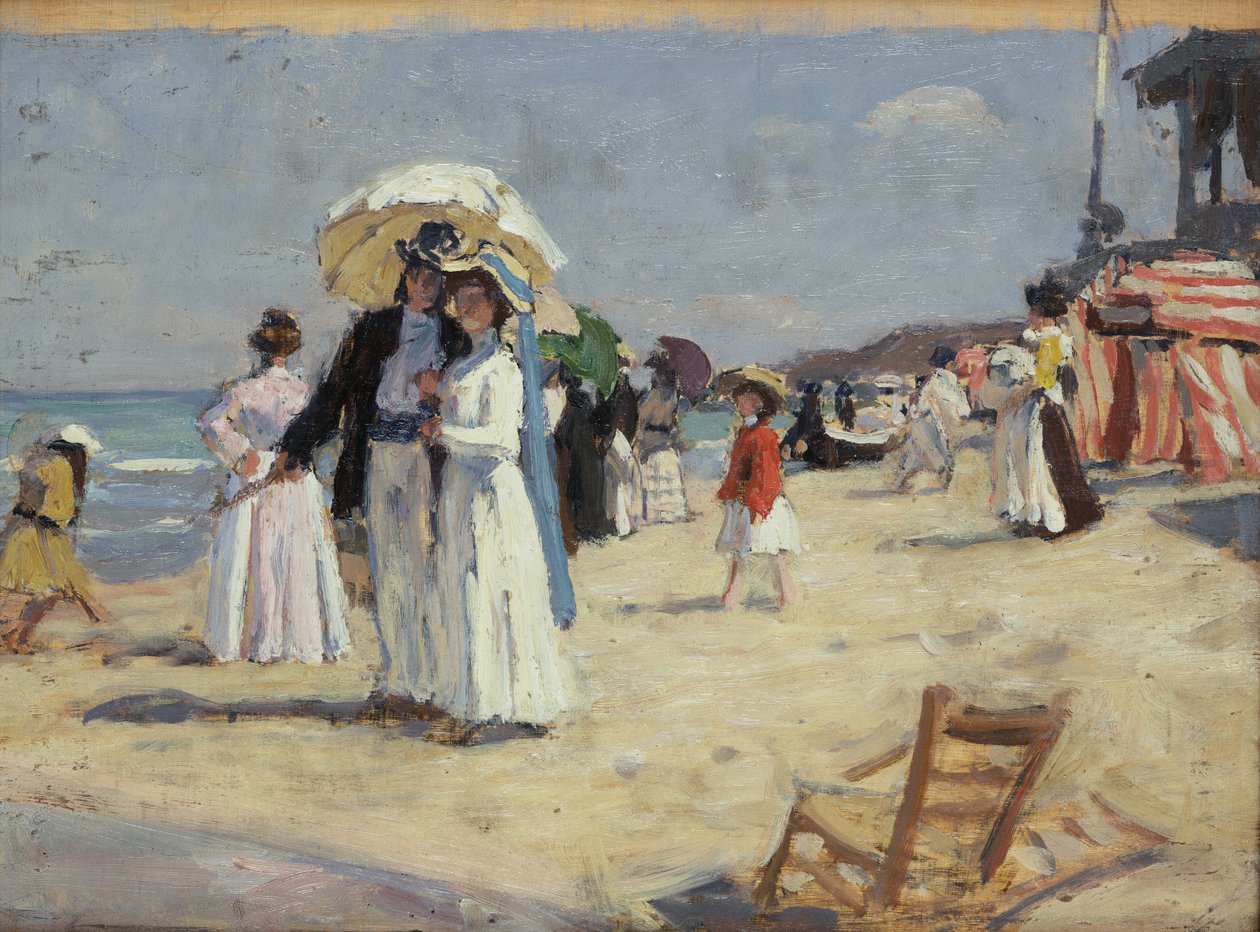 Couple on the Beach at Cabourg by René François Xavier Prinet