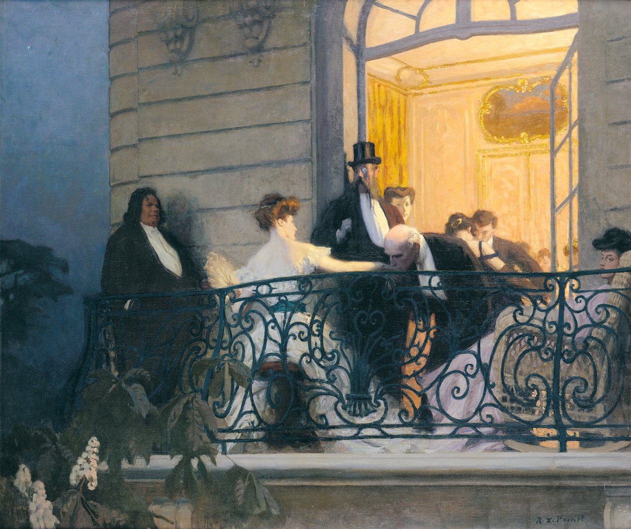 The Balcony by René François Xavier Prinet