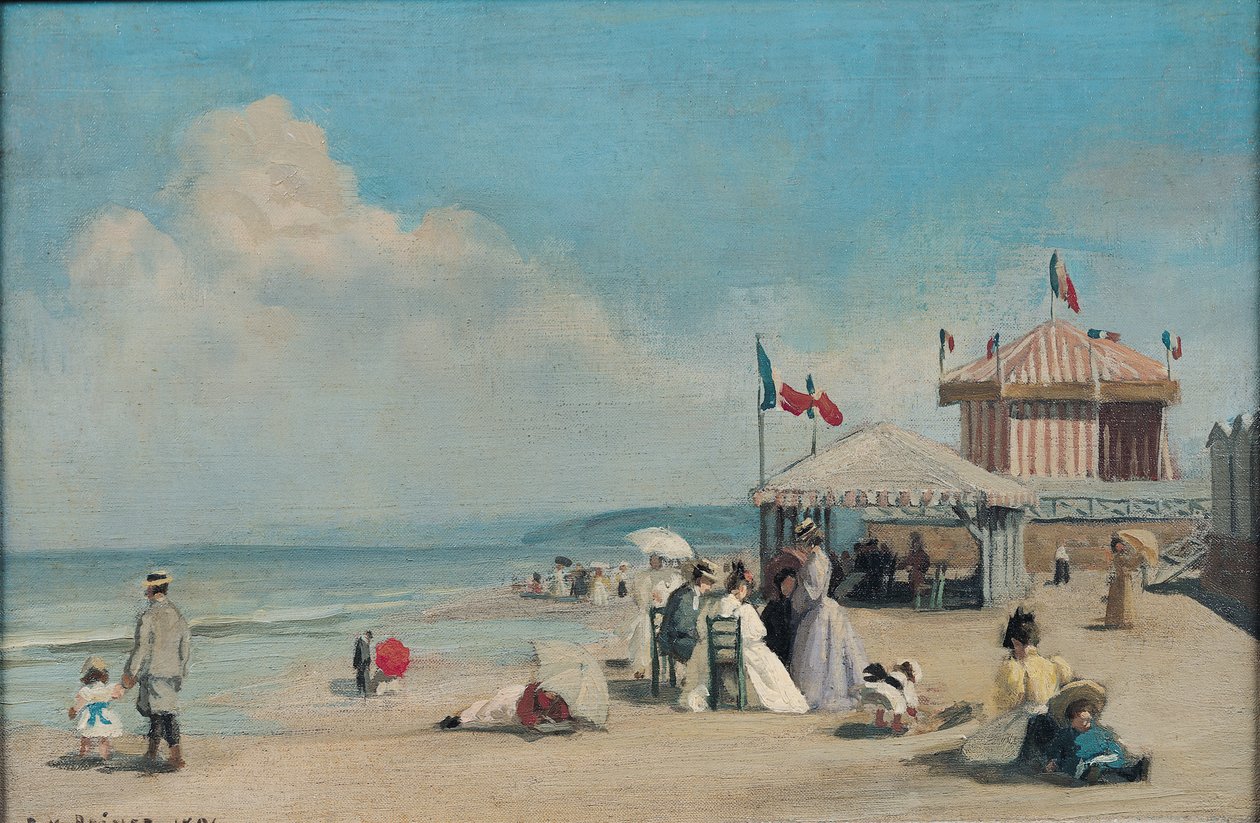 The Beach at Cabourg by René François Xavier Prinet
