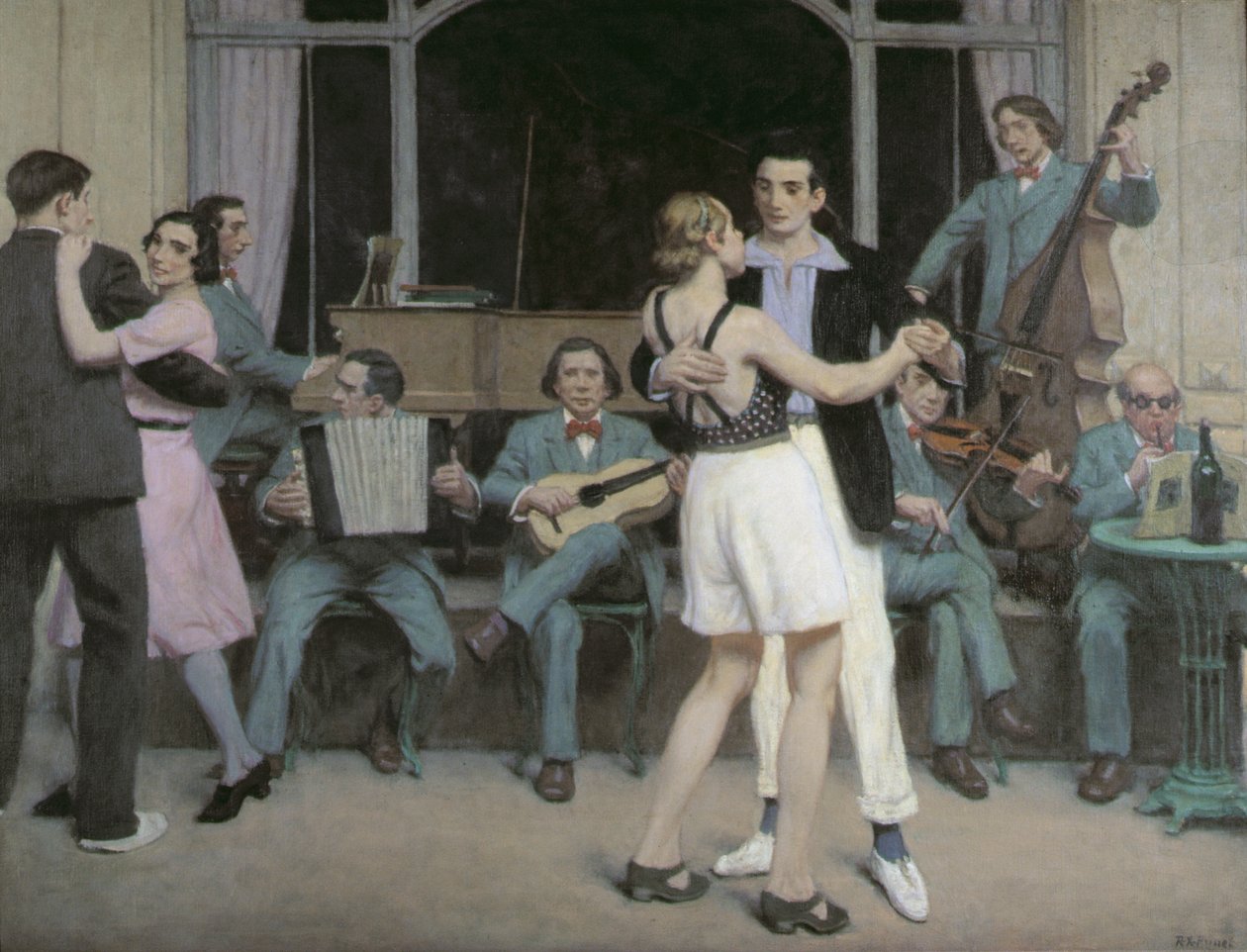 The Casino Bar at Cabourg, c.1930 by René François Xavier Prinet