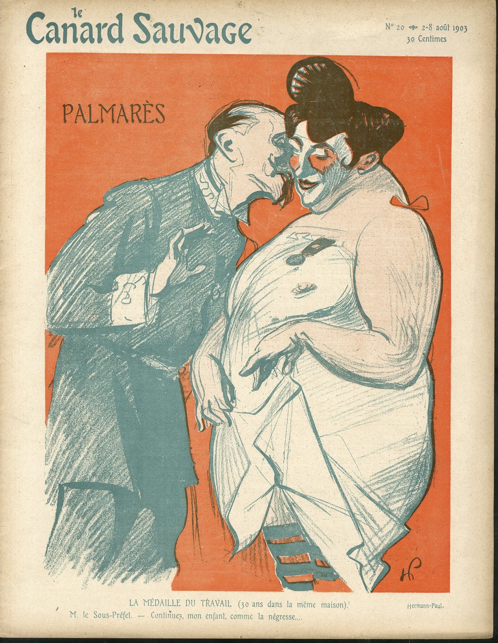 Illustration by Hermann-Paul for The Wild Duck Cover, No. 20 by Rene George Hermann Paul