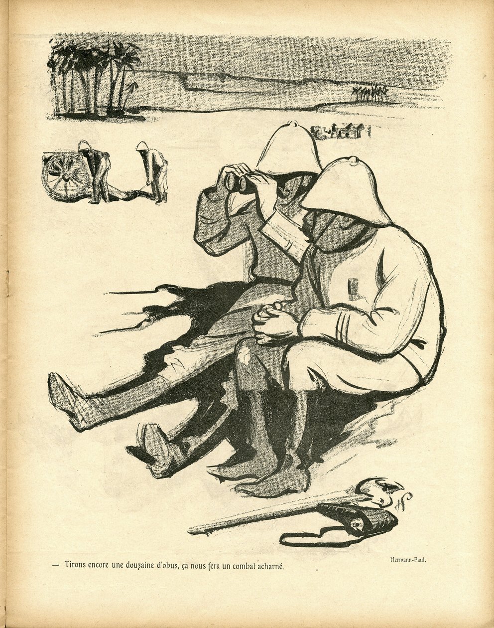 Illustration in Le Canard Sauvage by Rene George Hermann Paul