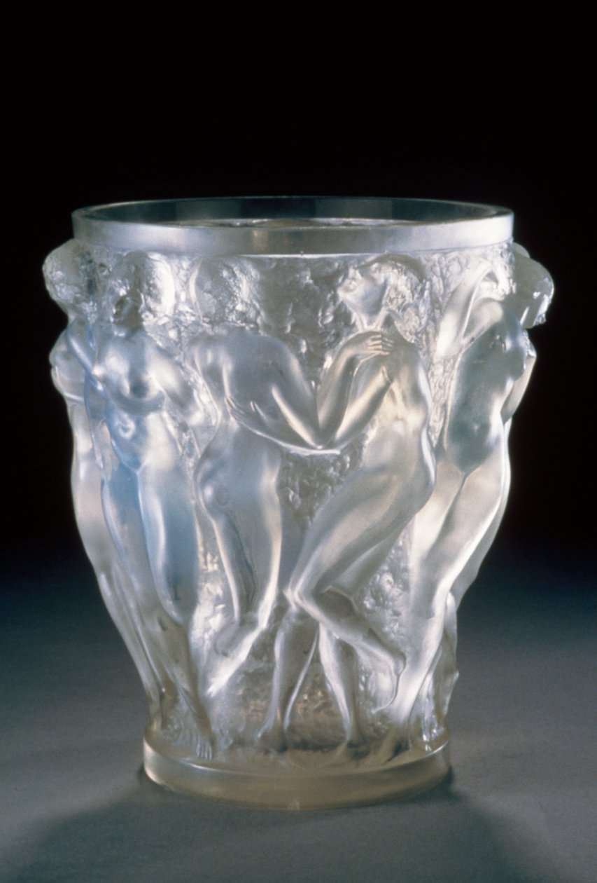 Bacchantes vase in opalescent glass by Rene Jules Lalique