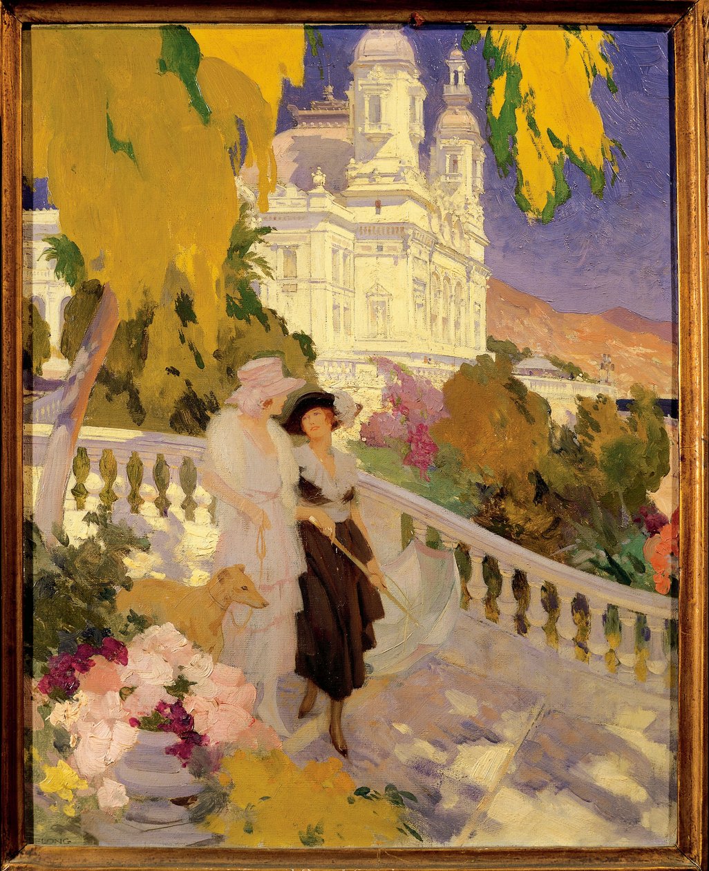 The Walk on the Terrace of the Casino of Montecarlo by Rene Lelong