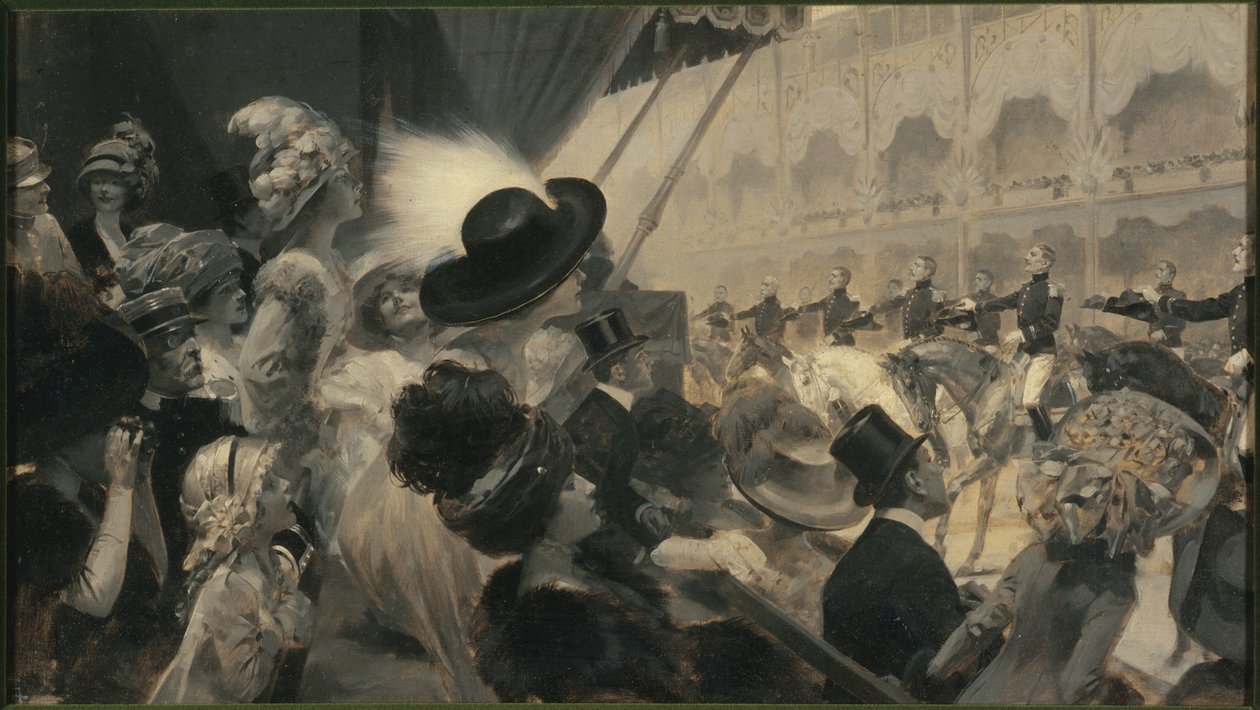 A Military Charity Festival: The Carousel of the Grand-Palais, 1910 by Rene Lelong