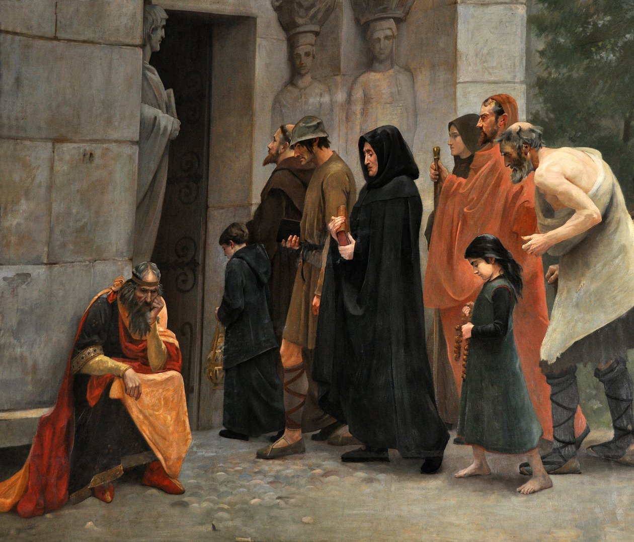 Raymond VI Count of Toulouse Being Excommunicated (detail) by Rene Ravaut