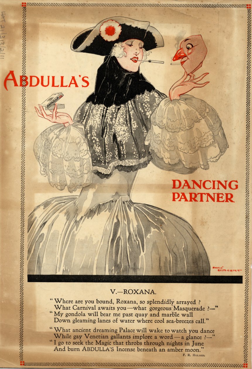 Abdulla Cigarettes, 1920s by Rene Vincent
