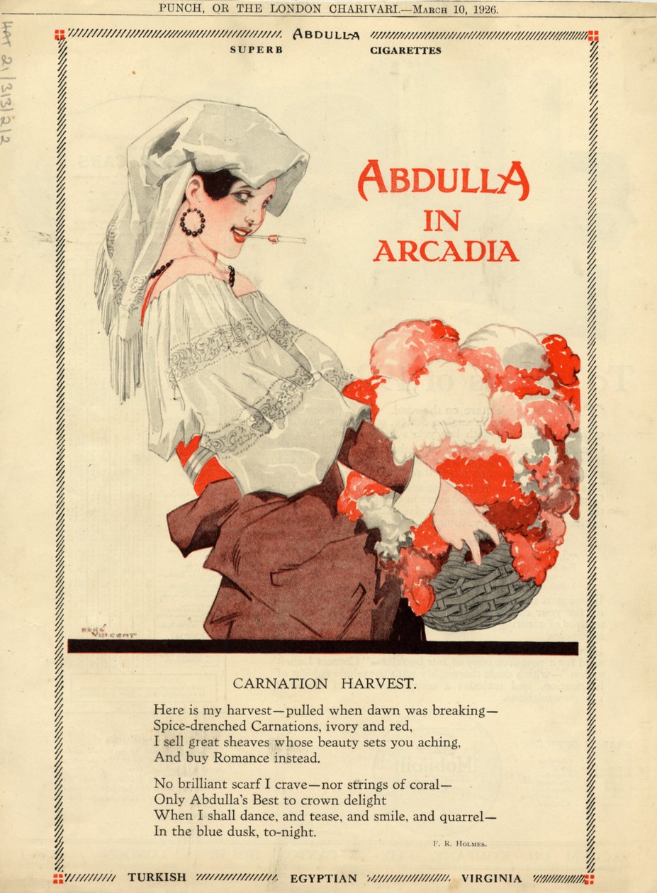 Abdulla Cigarettes by Rene Vincent