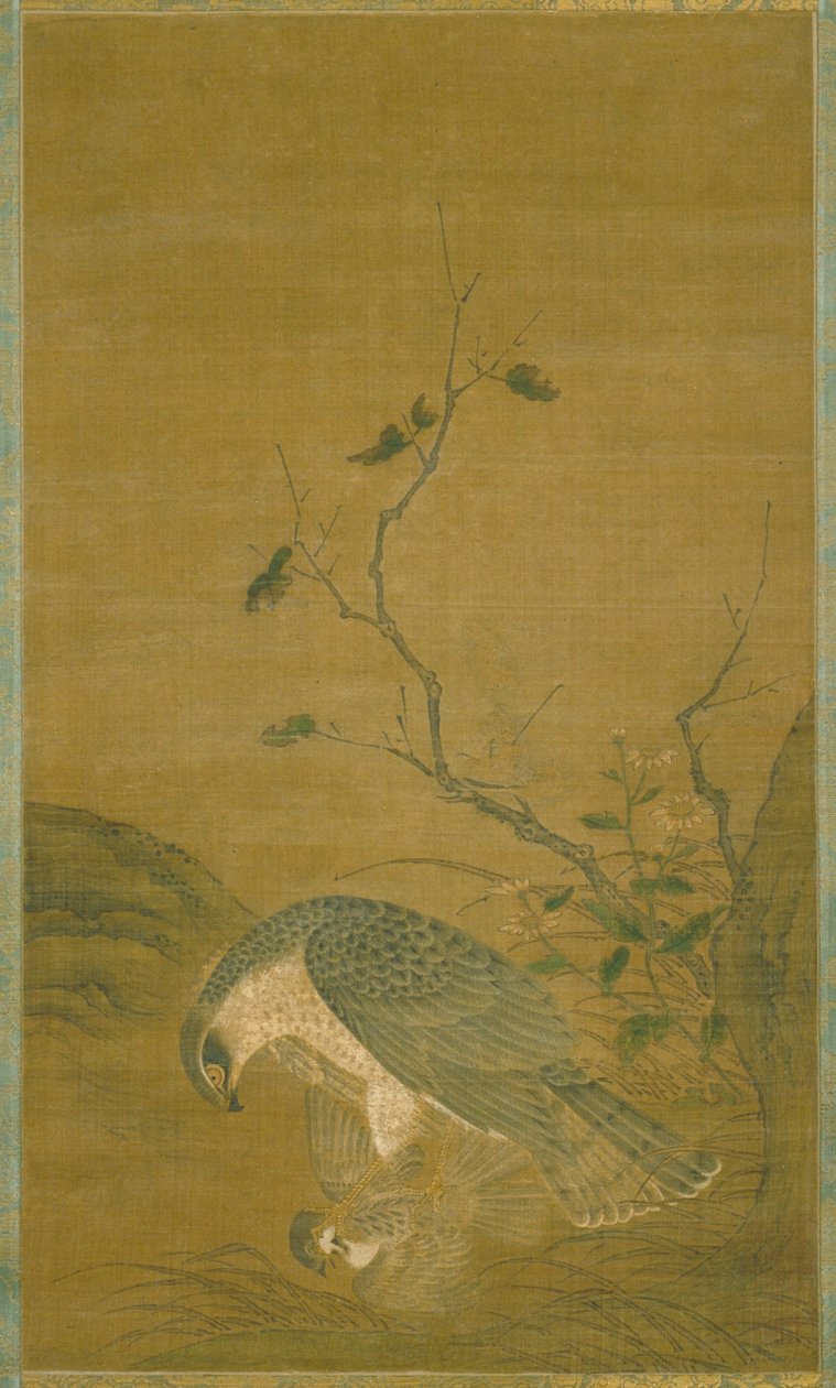 Hawk Capturing A Sparrow by Renfa Ren