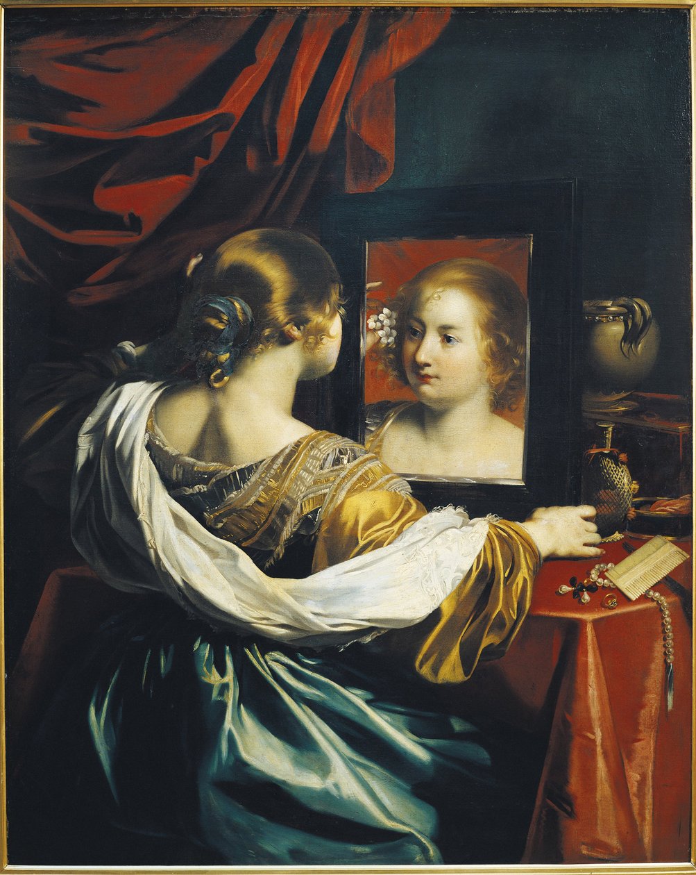 Vanity or Young woman at her toilet by Renieri