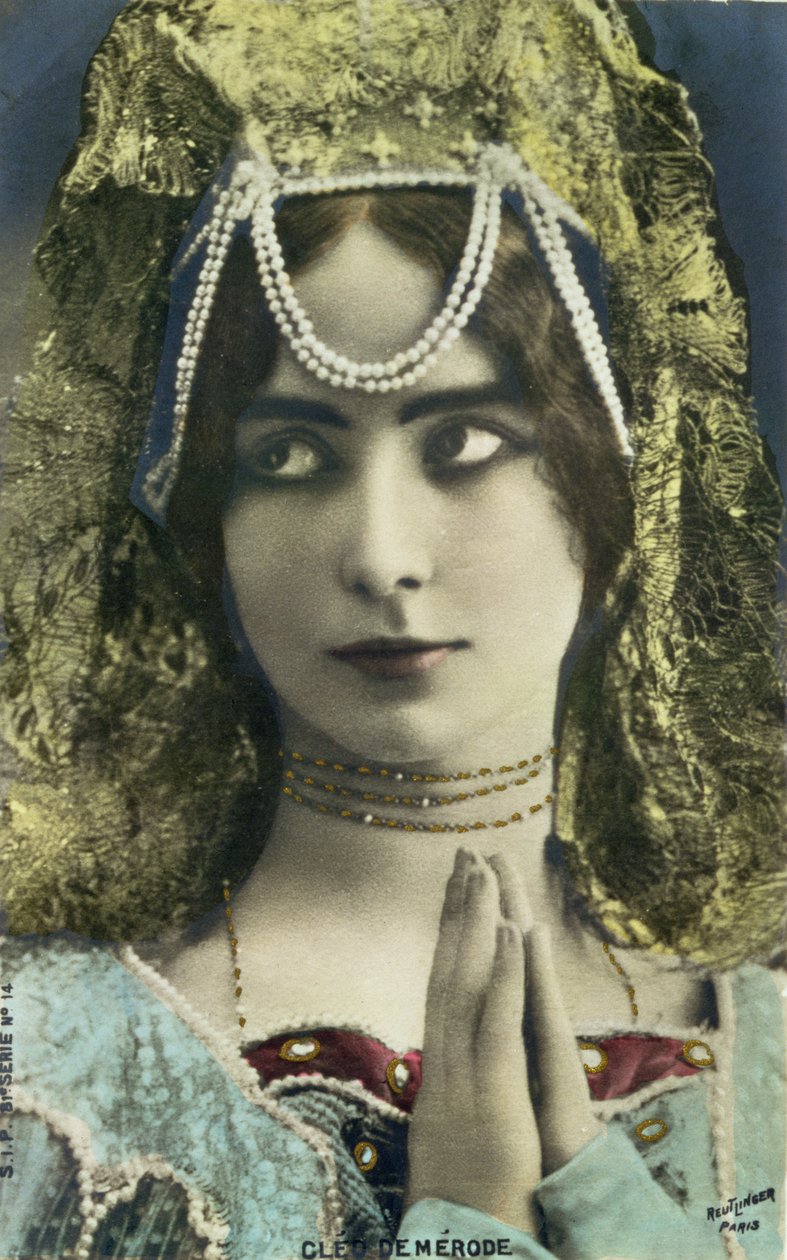Postcard Depicting the Dancer Cleo de Merode by Reutlinger Studio