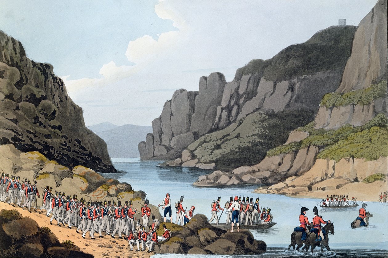 View on the Tagus near Villa Velha, Portugal, engraved by L. Clark by Rev. William Bradford