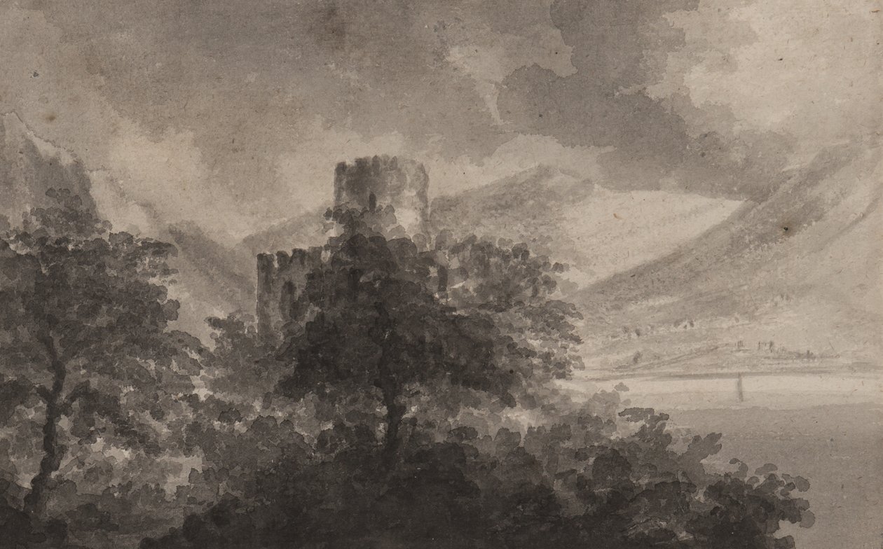 Wooded Lakeland Castle: Capriccio, 1804 by Rev. William Gilpin