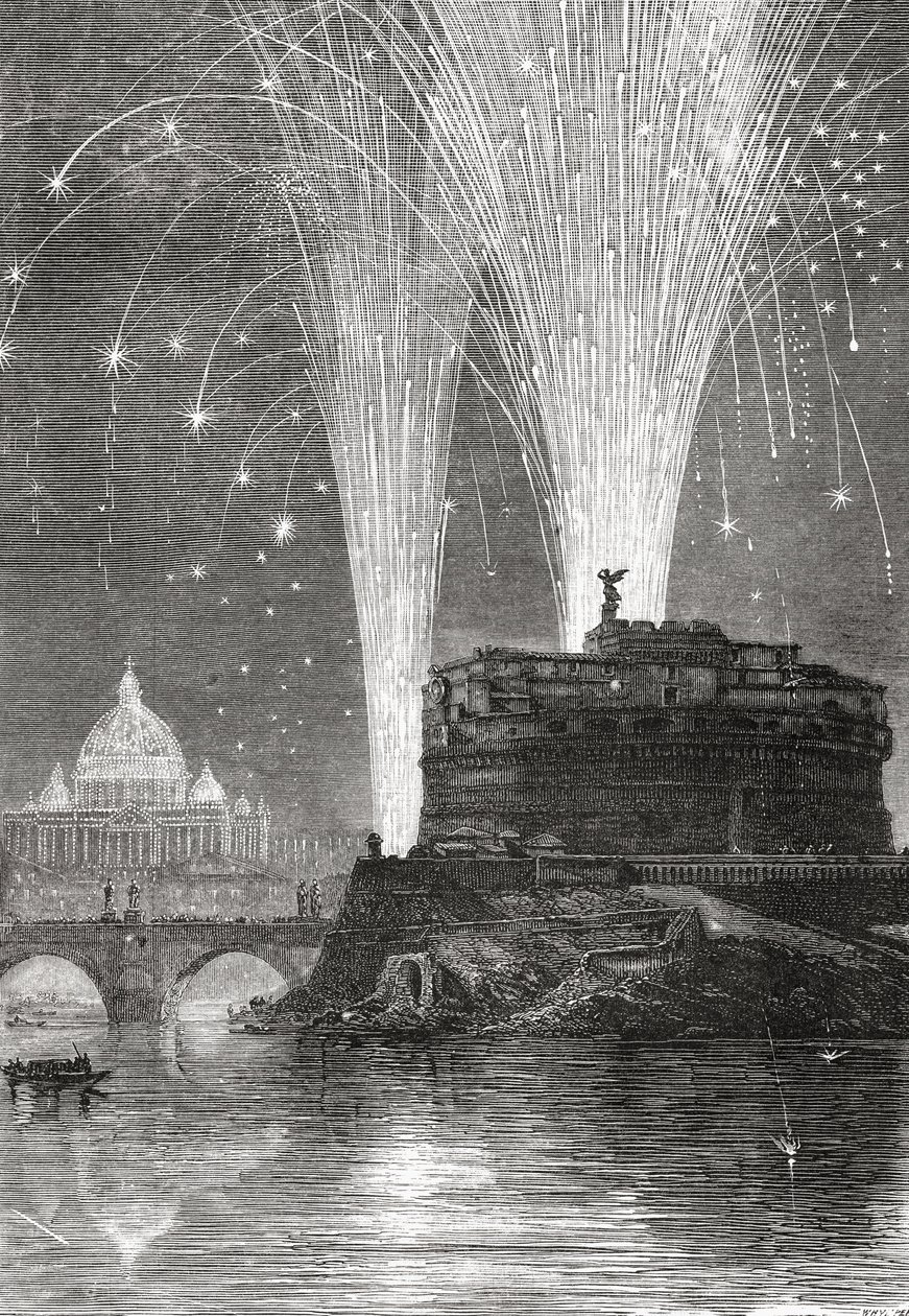 Illumination of St. Peters and Firework Display on the Castel Sant
