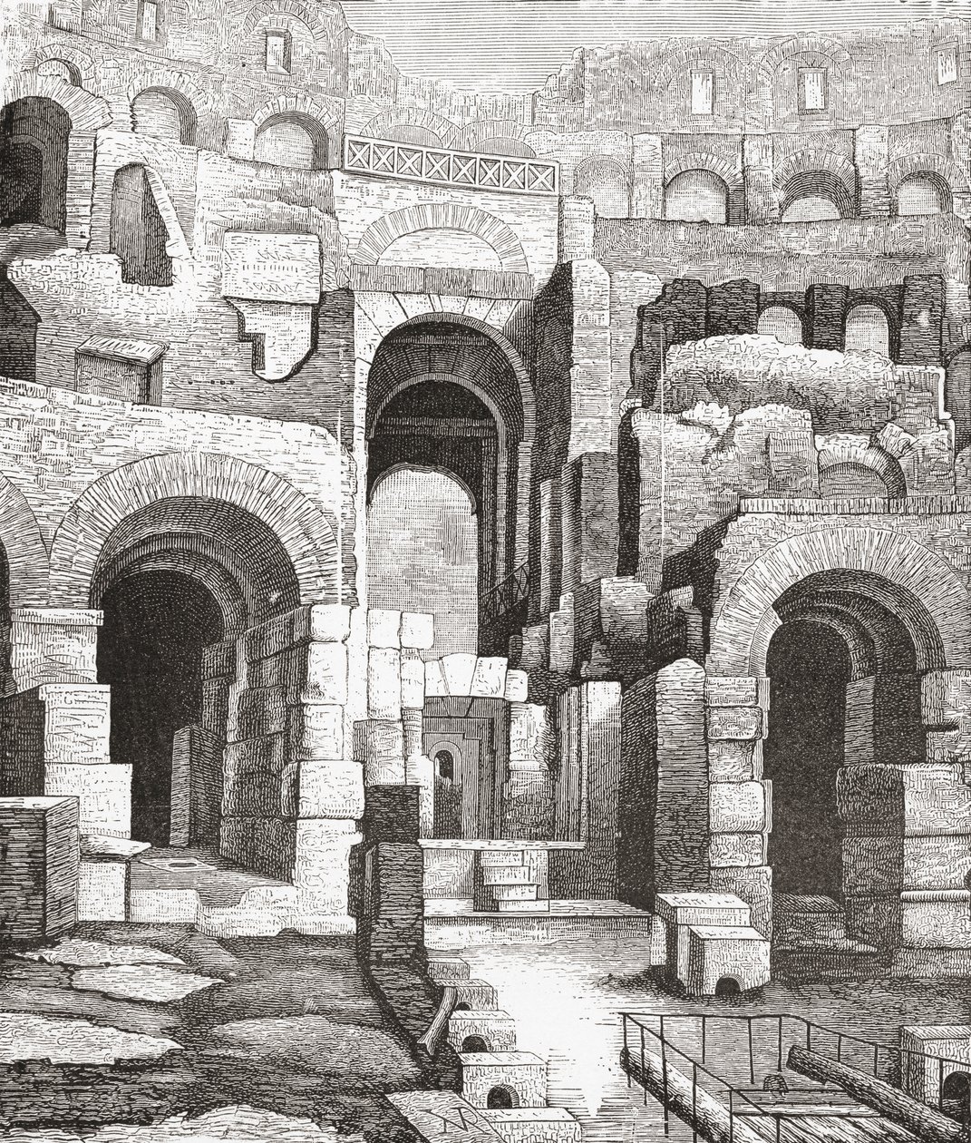 Interior of The Colosseum, Rome, Italy by Reverend Samuel Manning