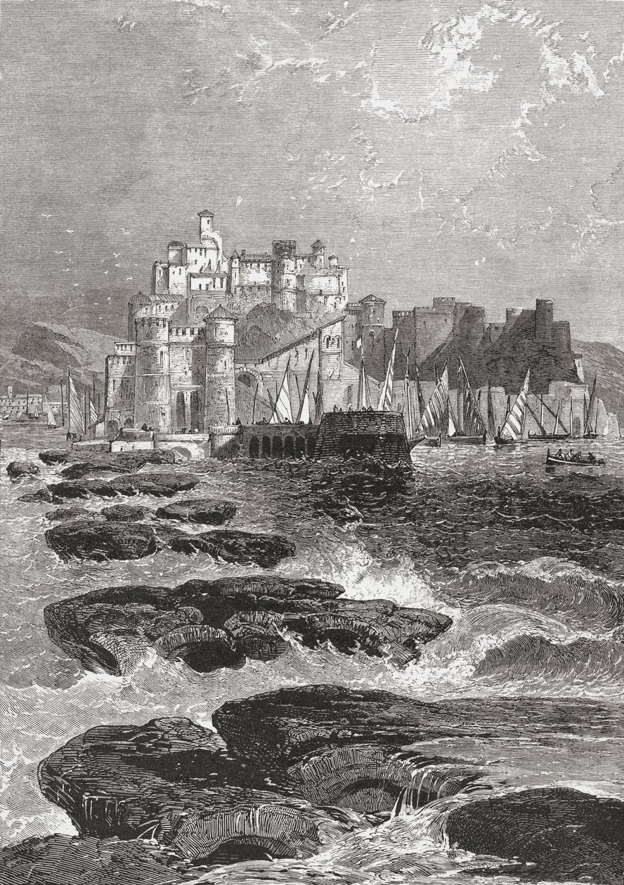 Pozzuoli, Naples, Southern Italy in the late 19th century. From Italian Pictures by Rev. Samuel Manning, published c.1890. by Reverend Samuel Manning