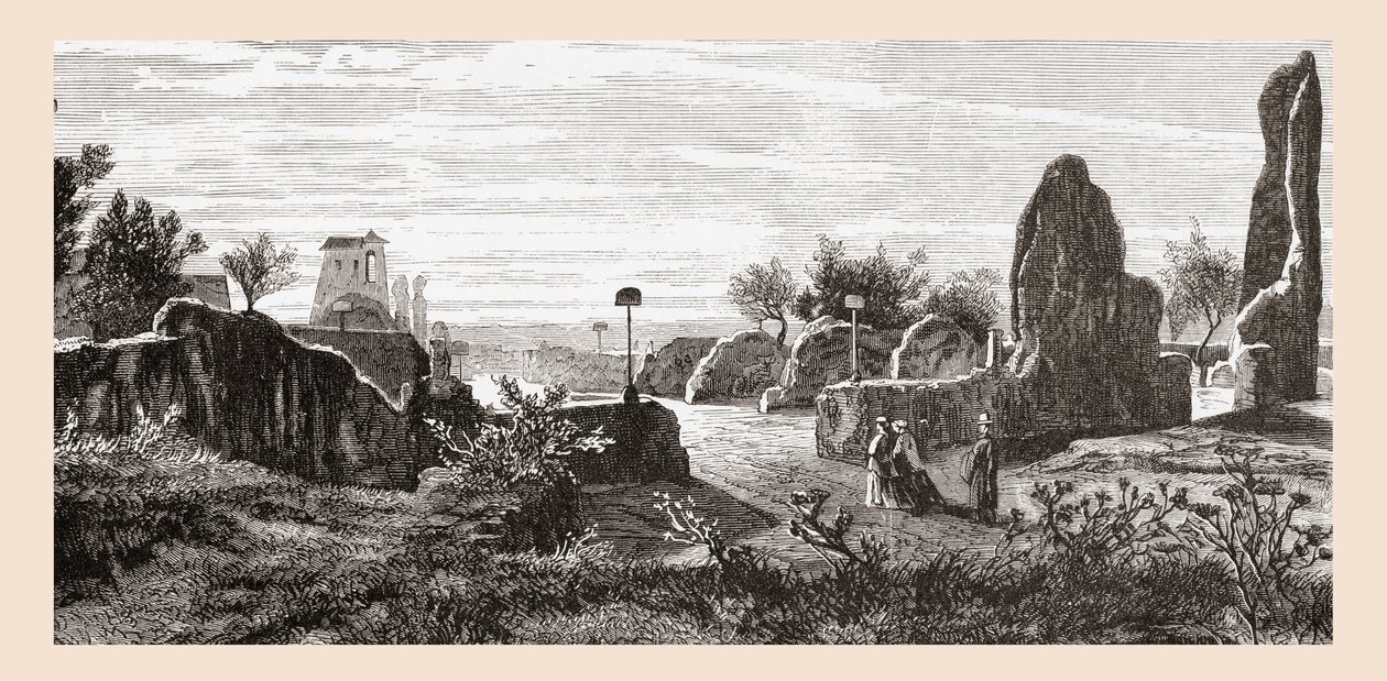 Ruins of The Palace of the Caesars, Palatine Hill, Rome, Italy by Reverend Samuel Manning