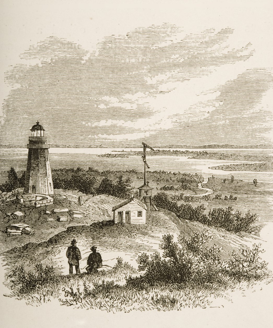 Sandy Hook New Jersey, seen from the lighthouse in the 1870s by Reverend Samuel Manning