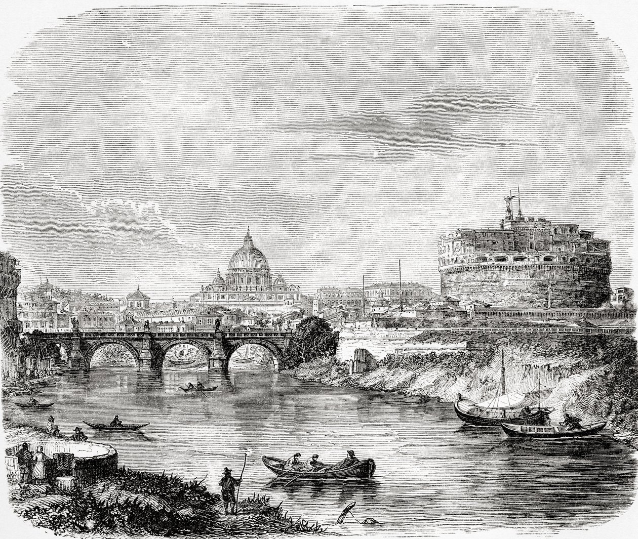 St. Peters with the Bridge and Castel Sant