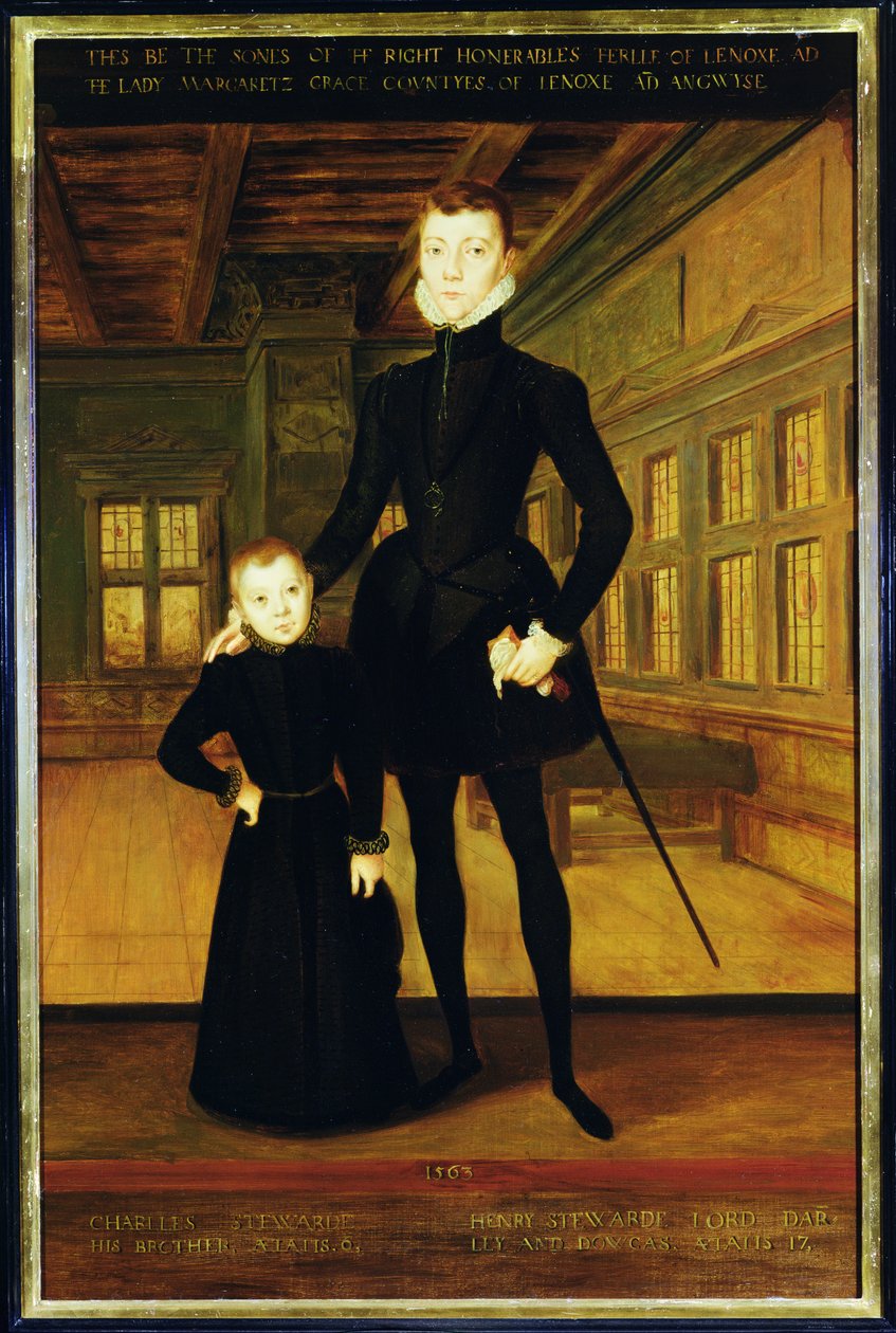 Henry Lord Darnley (1545-67) and Charles, Earl of Lennox (1555-76) after Hans Eworth by Rhoda Sullivan