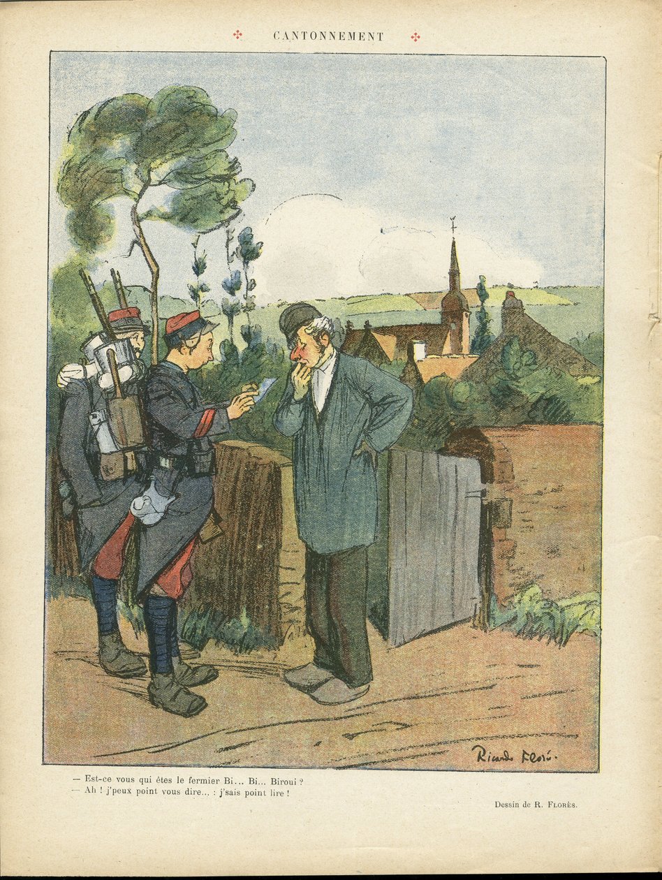 Illustration of Ricardo Flores (1878-1918) in Le Rire by Ricardo Flores