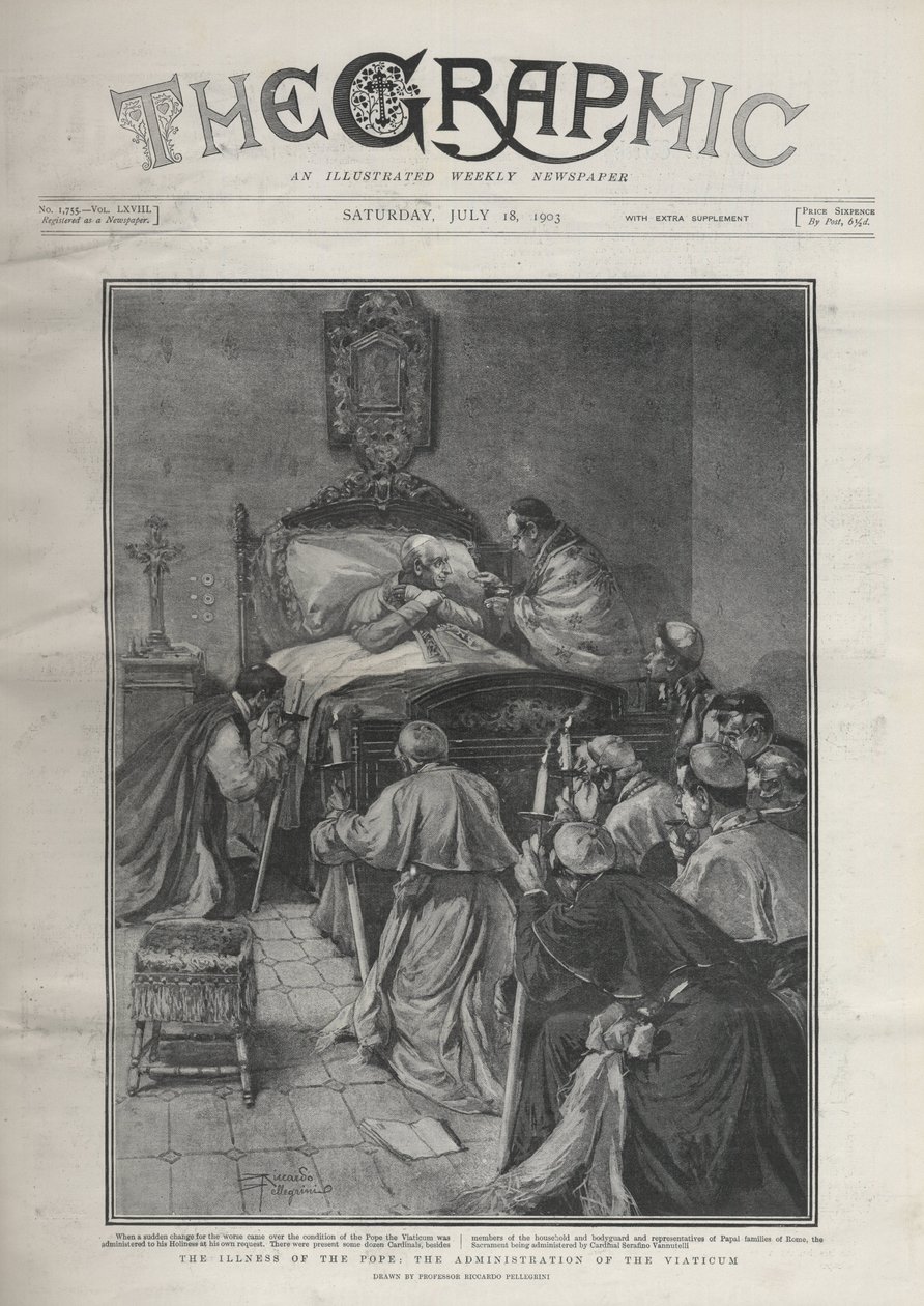 The illness of Pope Leo XII by Riccardo Pellegrini