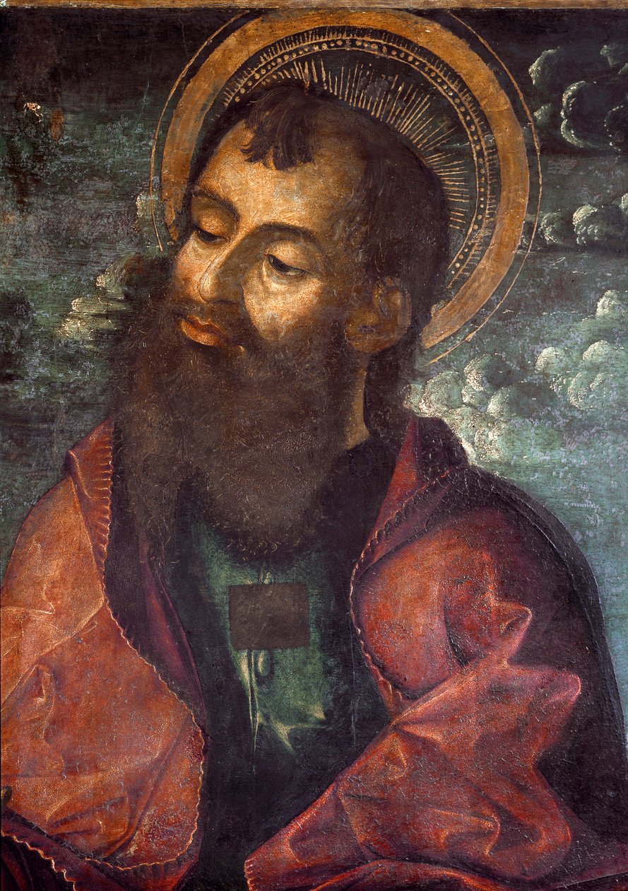 Saint Paul and Saint Peter (detail representing Saint Paul) - Painting by Riccardo Quartararo, 1493 by Riccardo Quartararo