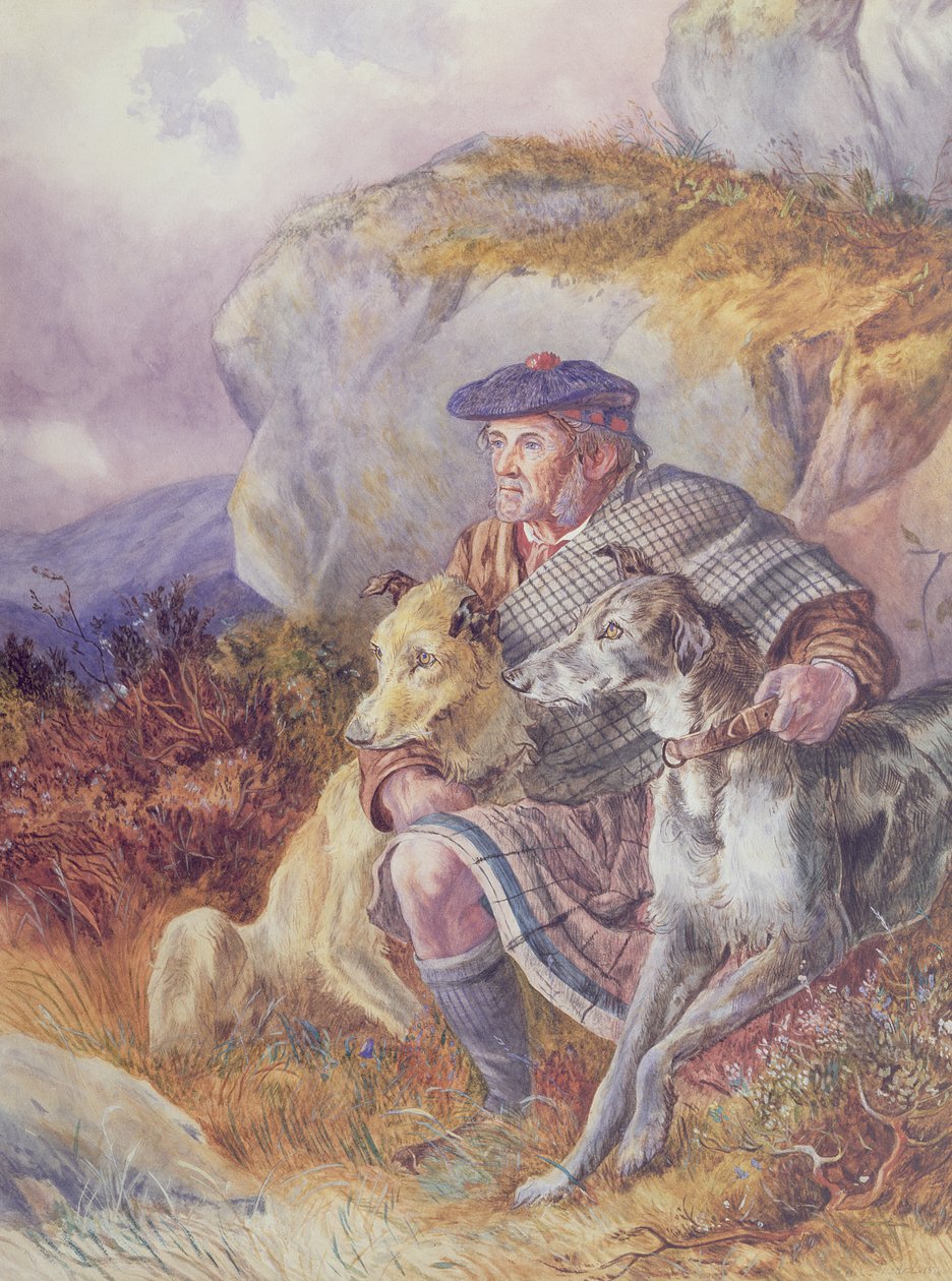Ghillie and Deerhounds, 1874 by Richard Ansdell