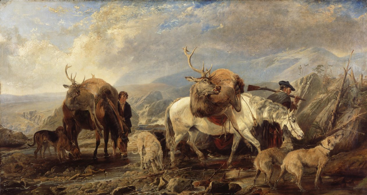The Deer Stalker's Return by Richard Ansdell: Fine art print