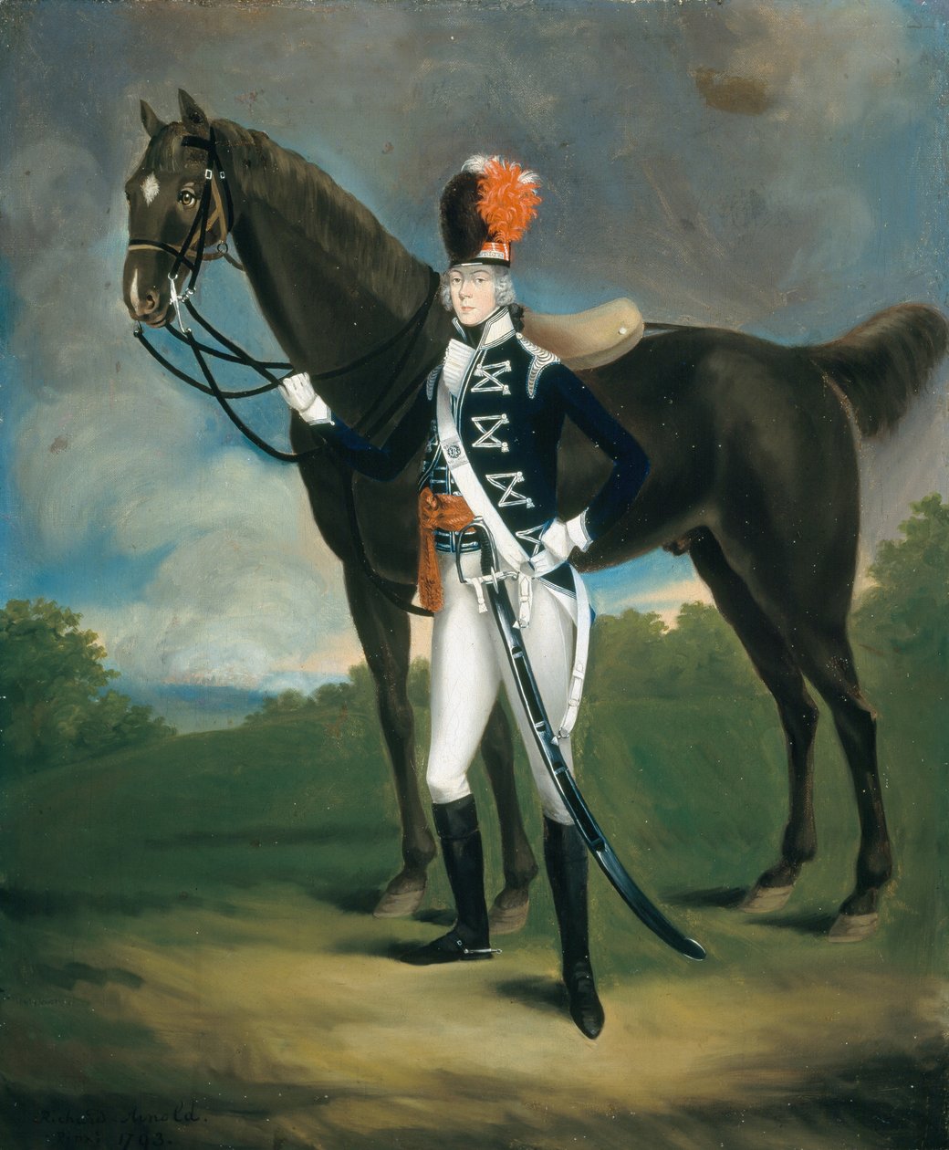 Unidentified officer of the 7th Regiment of Light Dragoons, 1793 by Richard Arnold