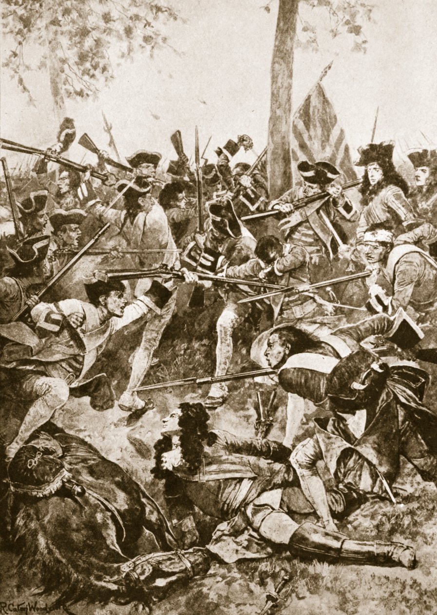 Battle of Ramillies, May 23rd 1706: The Attack by the Irish Regiment by Richard Caton Woodville junior