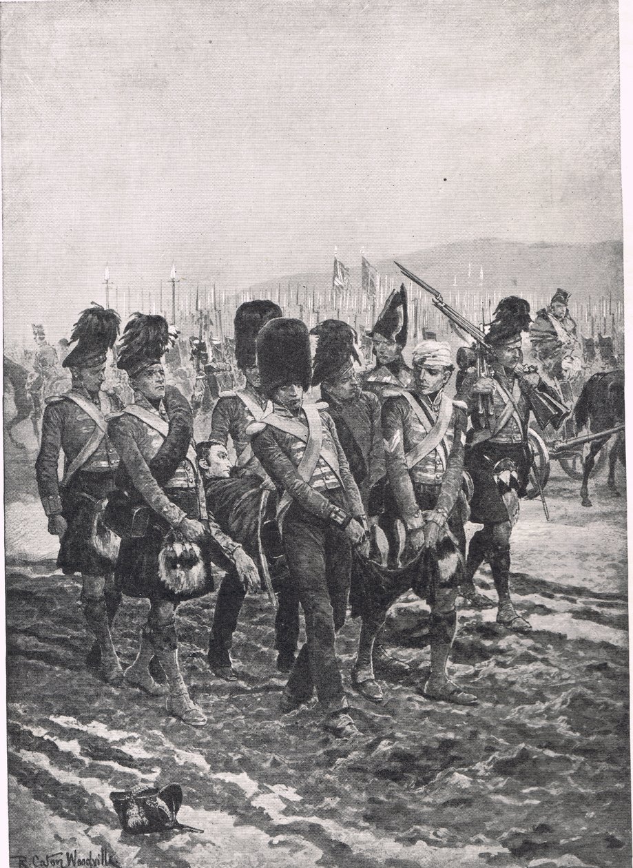 Carrying Sir John Moore from the Battlefield, illustration from 