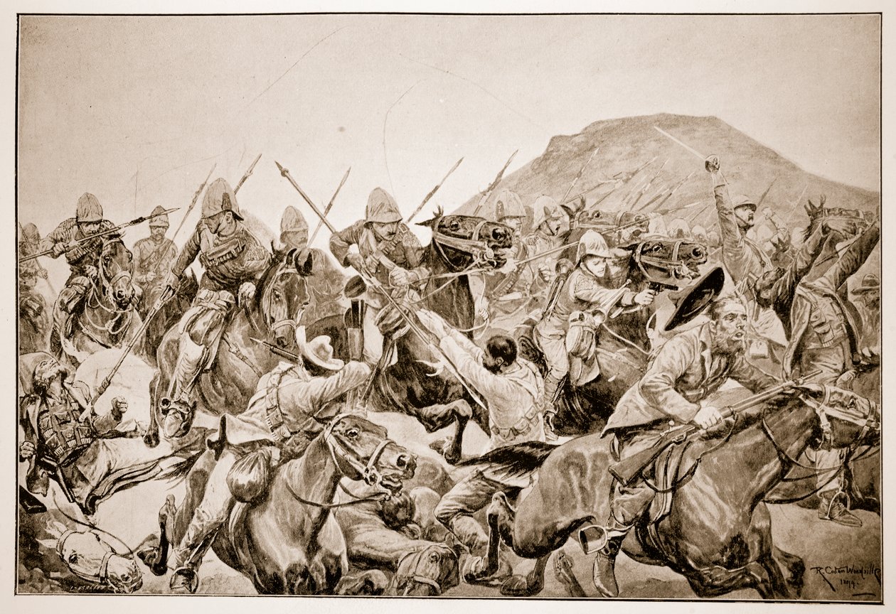 Charge of the 5th Lancers at the Battle of Elandslaagte by Richard Caton Woodville junior