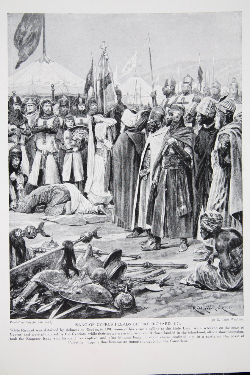 Isaac of Cyprus pleads before Richard, 1191 by Richard Caton Woodville junior