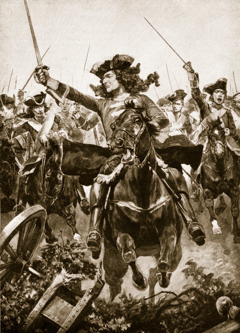 The Duke of Marlborough at the Battle of Oudenarde, July 11th, 1708 by Richard Caton Woodville junior