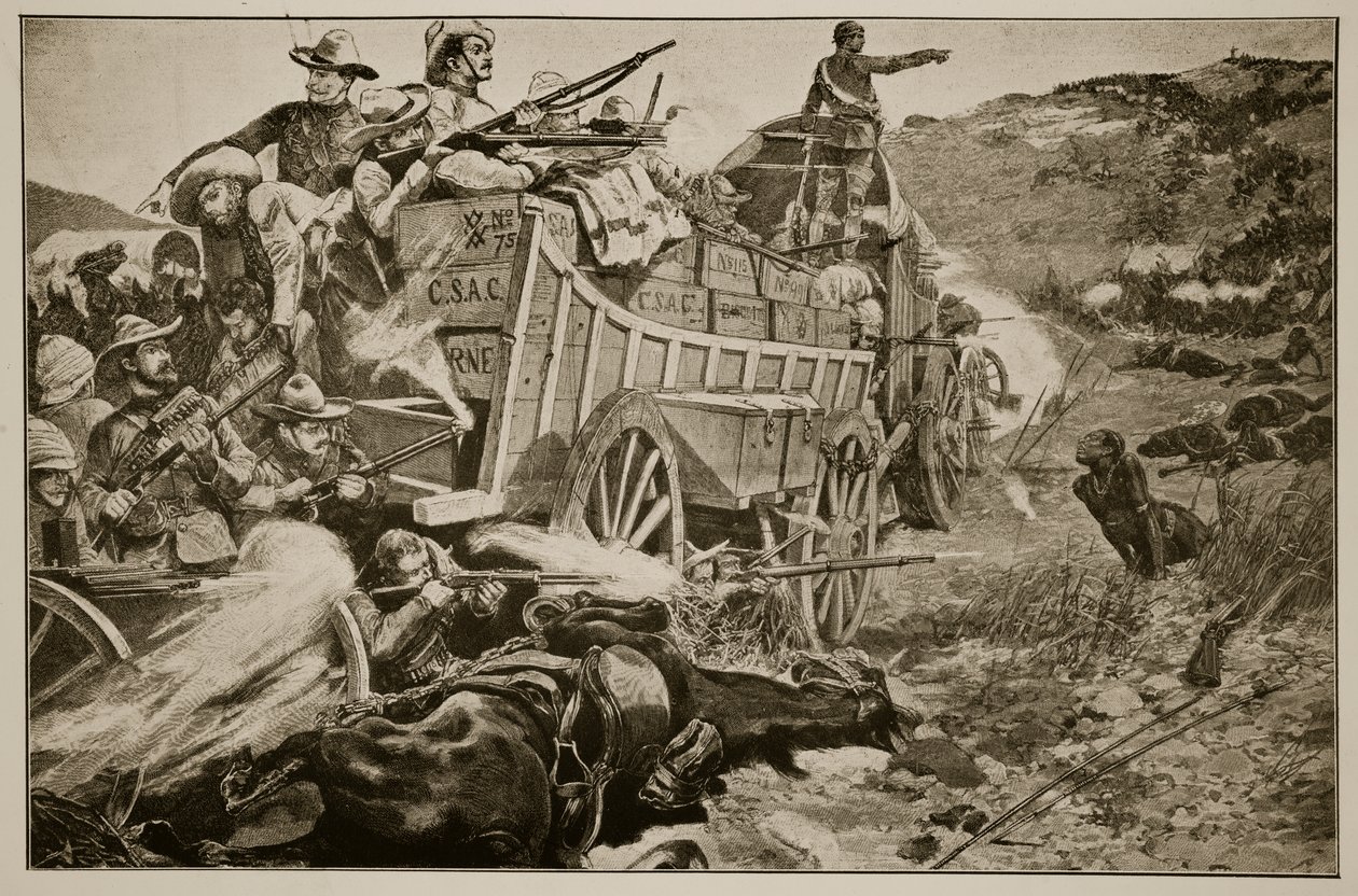The Matabele War: Defending a Laager by Richard Caton Woodville junior