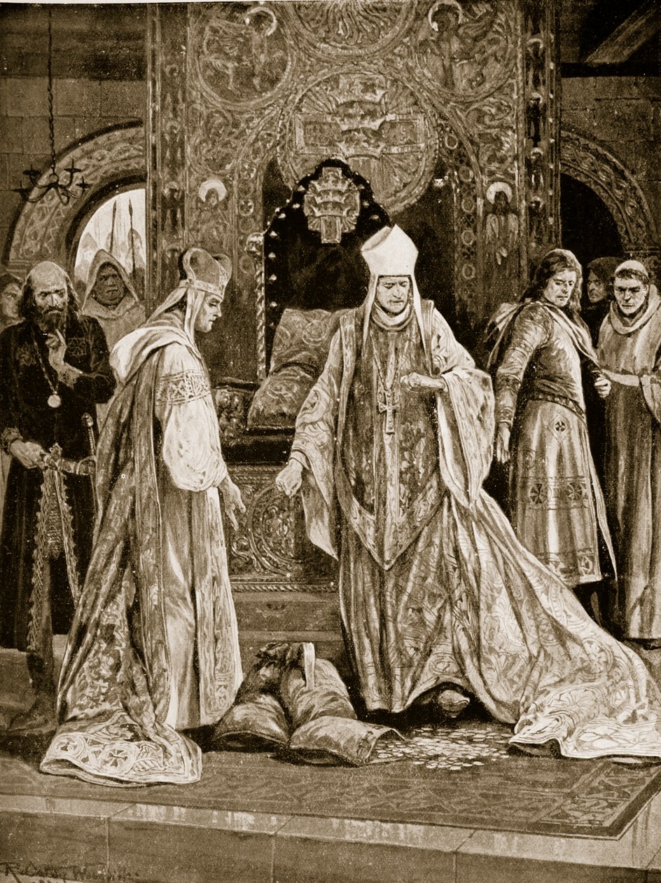 The papal legate tramples on John