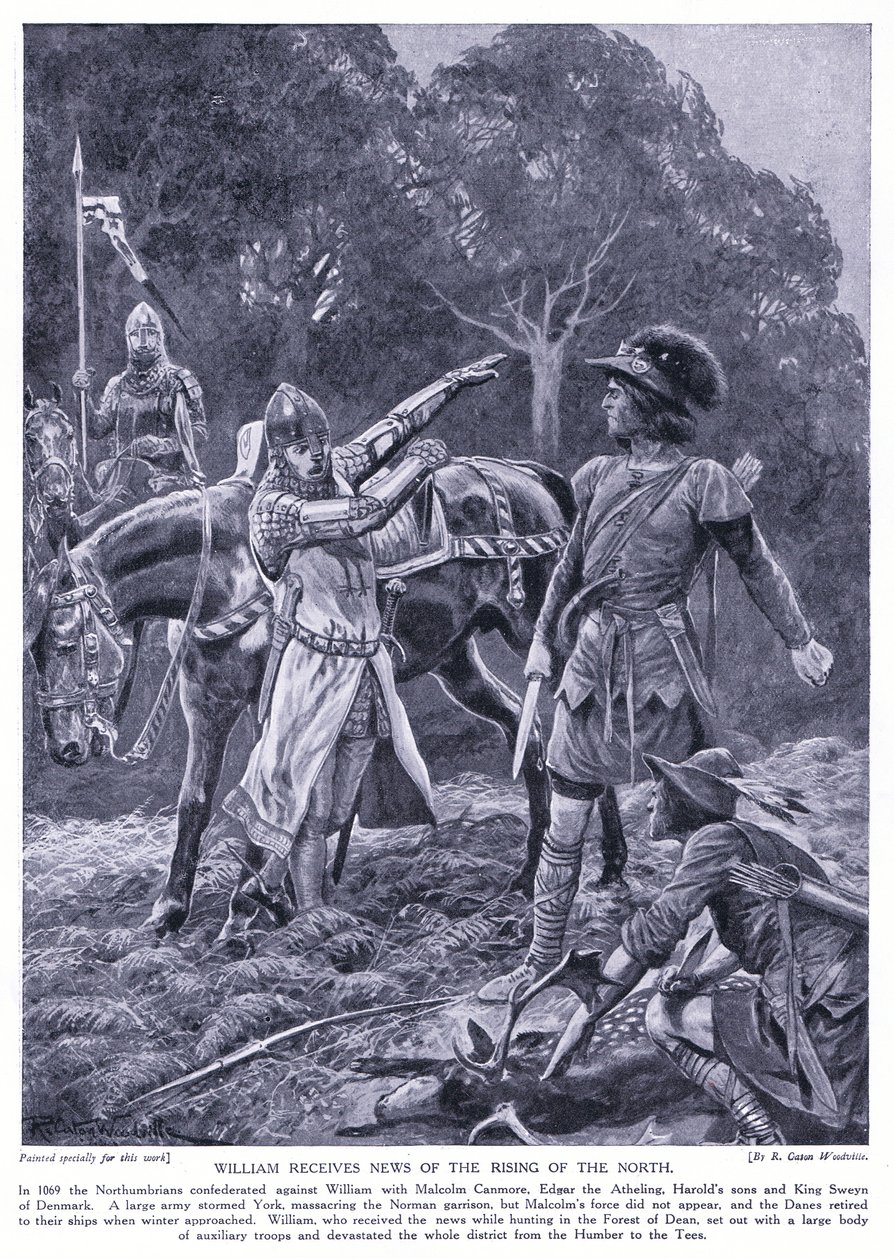 William receives news of the rising in the north AD1069, 1920