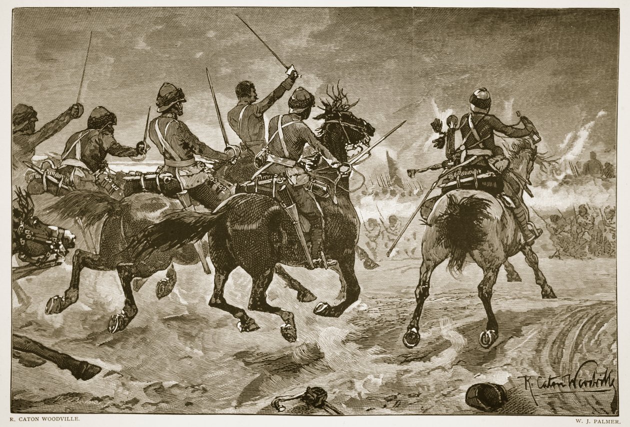 Mahsameh, scene in the Egyptian War of 1882, engraved by W.J. Palmer by Richard Caton Woodville