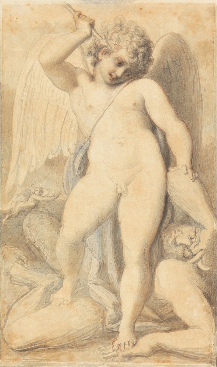 Cupid Overpowering a Satyr by Richard Cosway