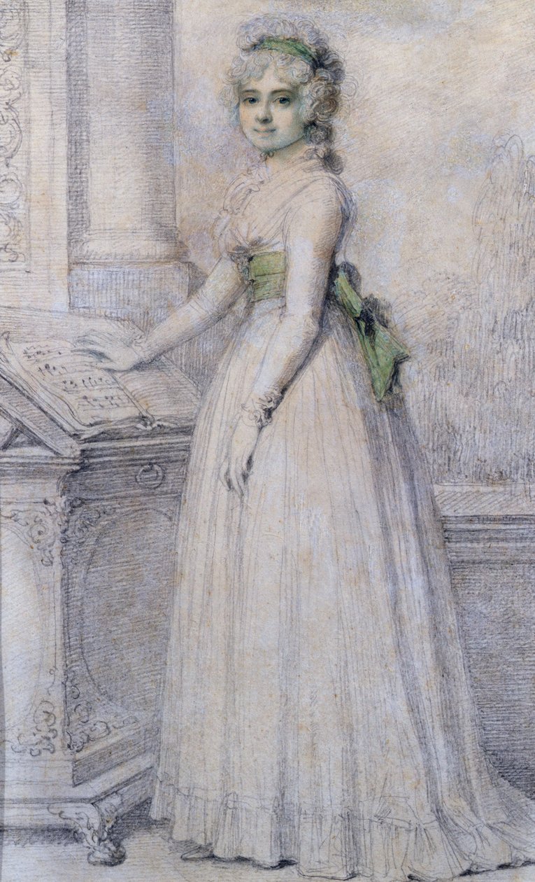 Portrait of a woman by a music stand, 1793 by Richard Cosway