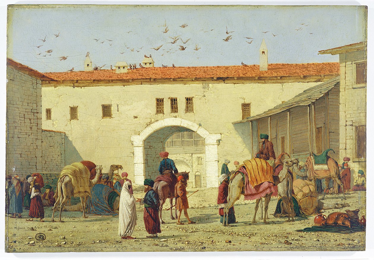 Caravanserai at Mylasa, Turkey, 1845 by Richard Dadd