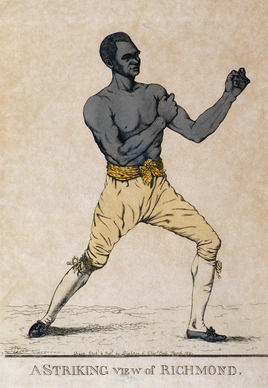 A Striking View of Richmond, a Portrait of the Boxer, 1810 by Richard Dighton