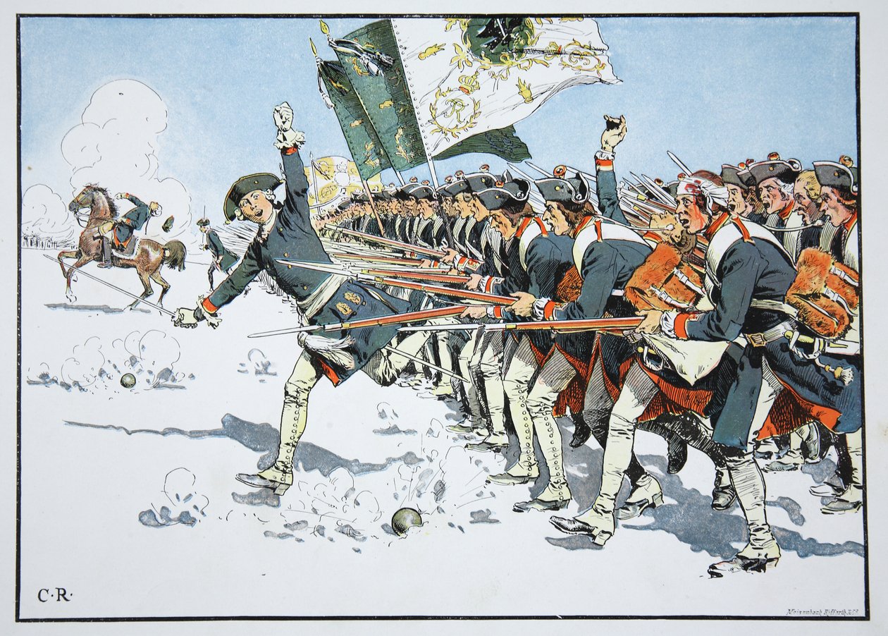 Battle of Mollwitz, 10th April 1741 by Richard Knoetel